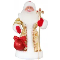 Сладкий новогодний подарок Дед Мороз в белом кафтане 800 грамм премиум